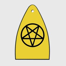 GUITAR TRUSS ROD COVER Engraved Paul Reed Smith PRS USA PENTAGRAM 666 YELLOW