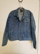 Vintage Maverick Blue Bell Trucker Denim Ranch Work Barn Jacket Made In USA 44