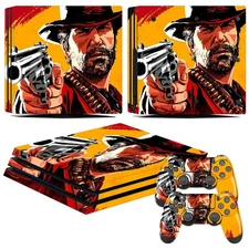 Vinyl Decal Skin Stickers Cover Compatible with PS4 Pro Console Controllers Red