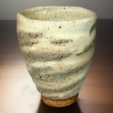 Marked Robert Fornell Pottery Shino Glaze Tea Bowl 4.75  x3.5  