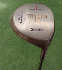 GOLFSMITH 260 TITANIUM # 1 DRIVE PURE TITANIUM.9.5* RH 48" ULTRALITE SHAFT
