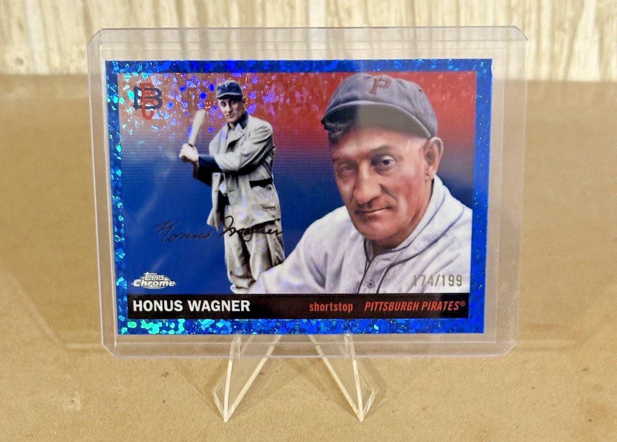 Honus Wagner Blue Mini-Diamond Refractor /199 2025 Topps Chrome Platinum #439