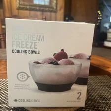 HOST Ice Cream Freeze Cooling Bowls - Set Of  2 - New In Box - N