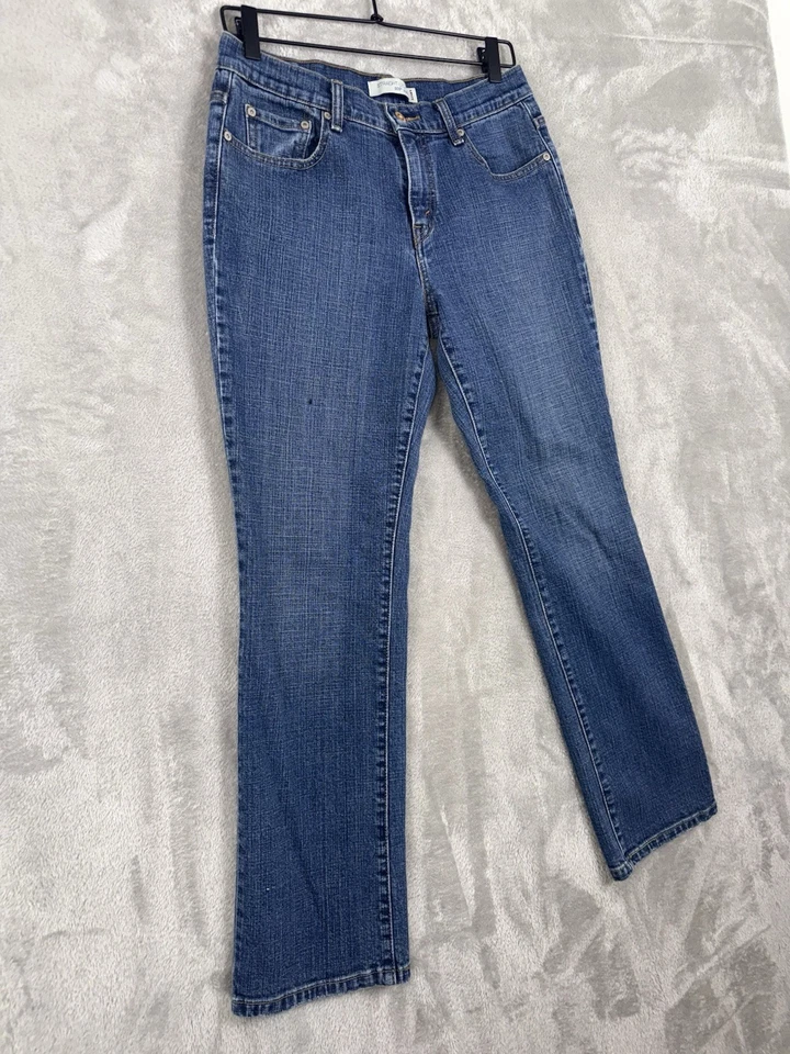 Pantalones de mezclilla Levi's 505 vintage azules pierna recta para mujer 6 cortos 28x29 tiro medio occidental Foto 2 de 4