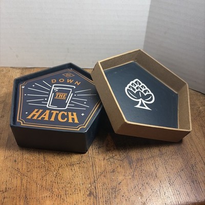 Gentlemen s Hardware Ceramic Beer Coasters Down The Hatch 4.75  X 4.75 