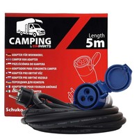 CEE Adapterkabel Schuko Stecker CEE Kupplung 5M 16A Camping Wohnmobil Caravan
