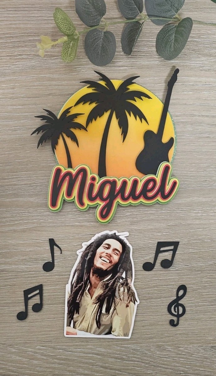 Bob Marley Jamaica Cake Topper