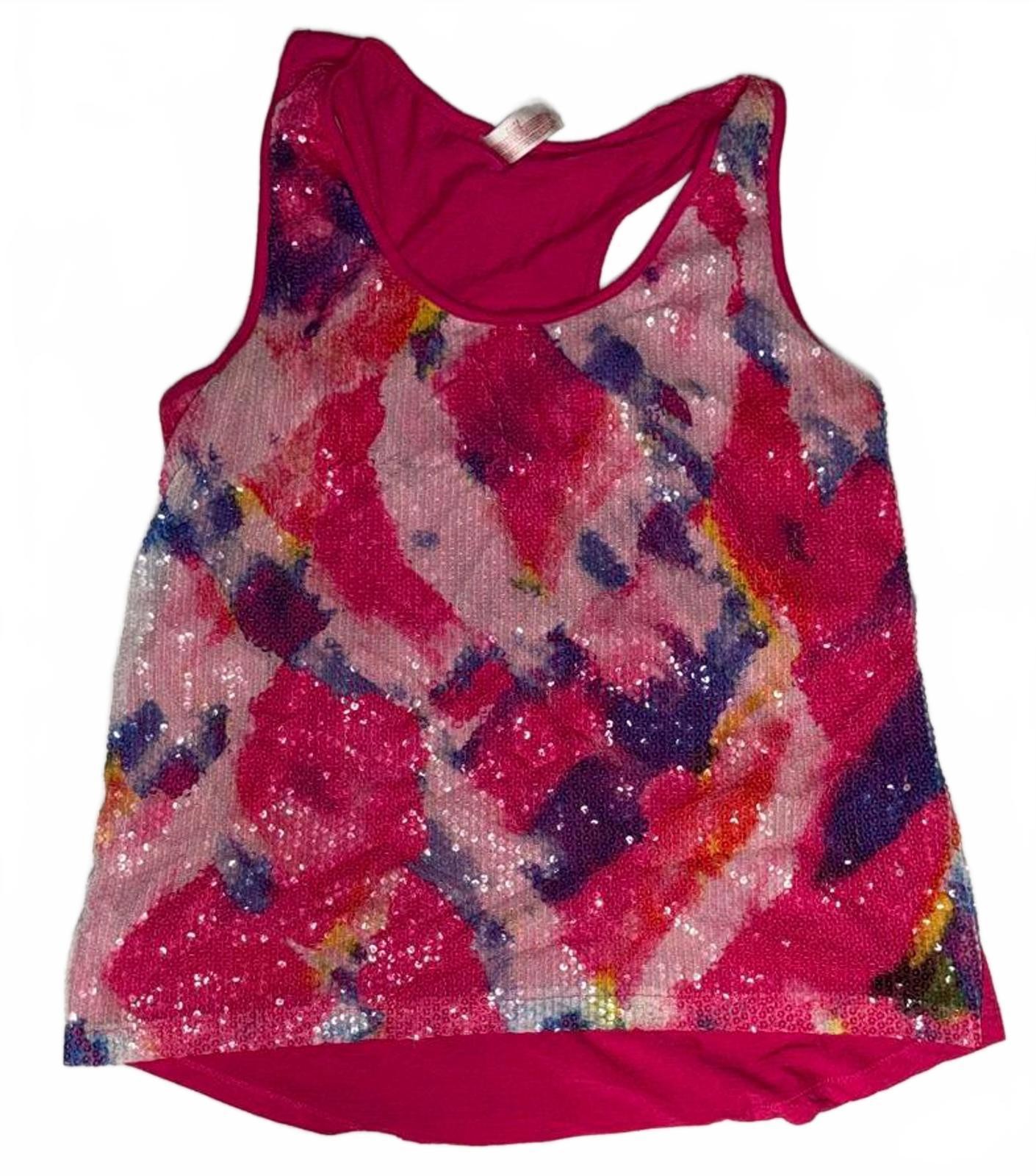 No Boundaries Tops | No Boundaries Pink Multicolor Sequin Tank Top Girls