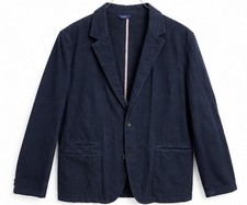 GAP Men’s Cotton Blazer Sport Coat Navy Blue Pinstripe 2 Button Size XL C7
