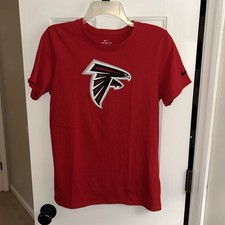 Nike Atlanta Falcons Shirt Adult Med Red Logo NFL Dri-Fit Athletic Cut