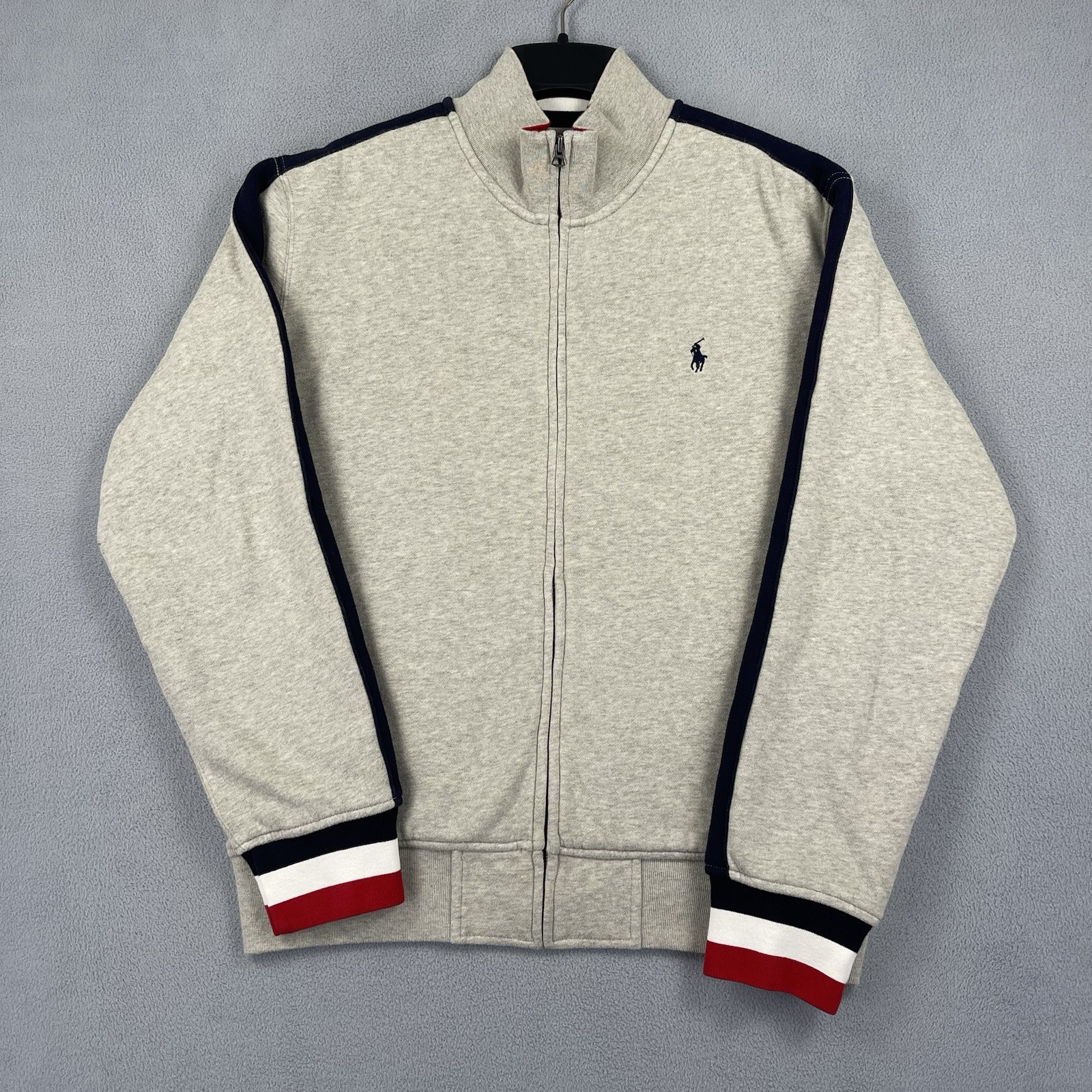 Polo Ralph Lauren maglione giacca uomo XL grigio waffle maglia foderato pesante pony