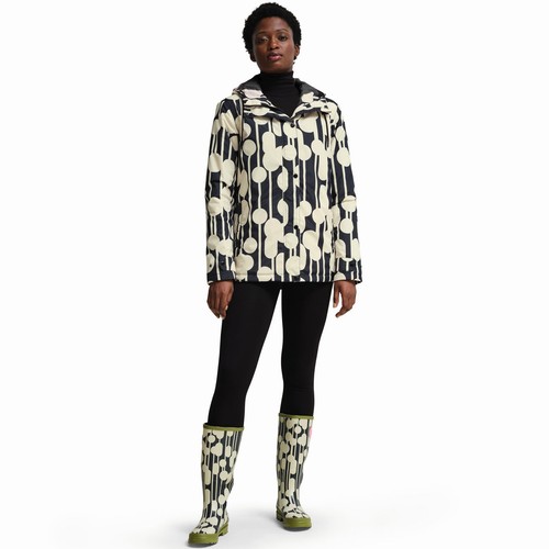Regatta Womens Orla Kiely Waterproof Rain Mac Jacket - Black Trees - 14 - Picture 3 of 6