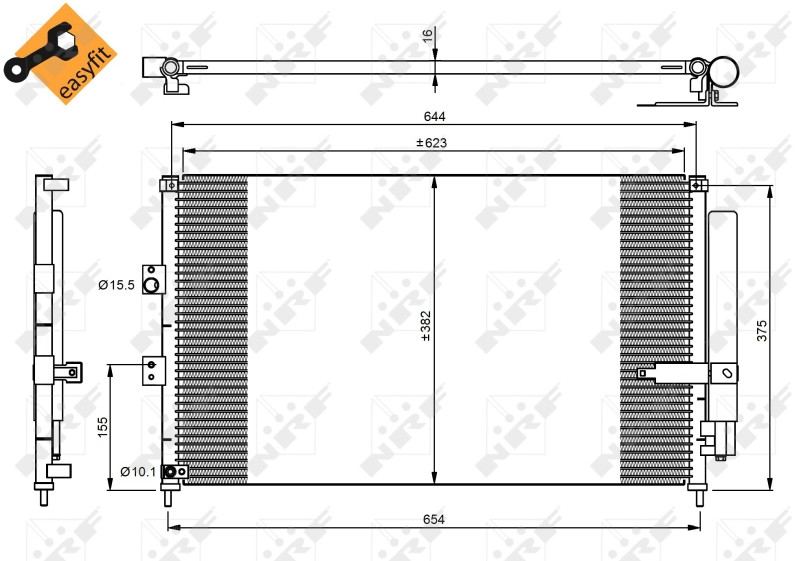 NRF 35865 Condenser, air conditioning for HONDA
