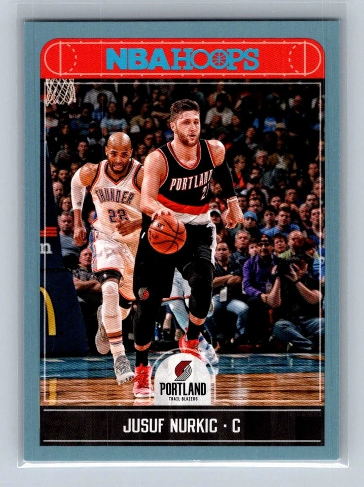 2017-18 Panini NBA Hoops Jusuf Nurkic PLATINUM #228 SP Parallel Trail Blazers - Image 3 of 3