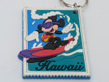 Mickey Mouse Character Surfing Hawaii Souvenir Keyring