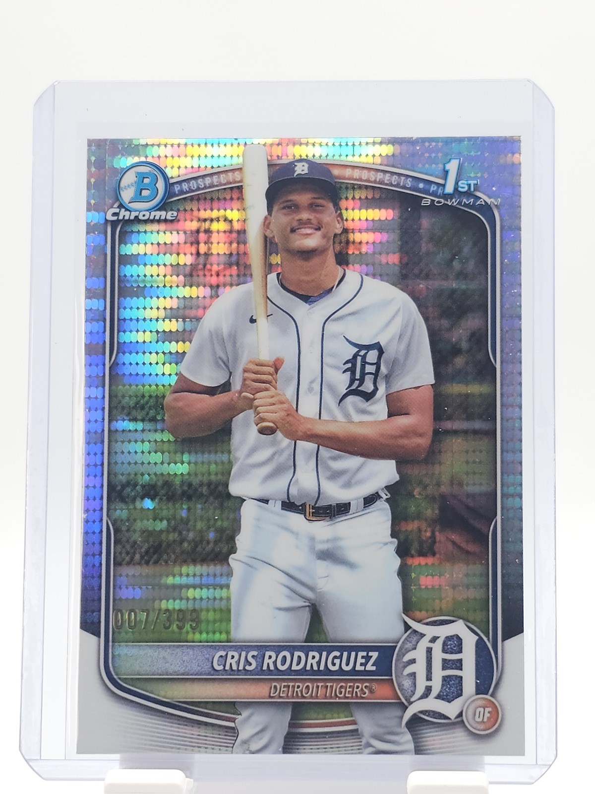 CRIS RODRIGUEZ 2025 BOWMAN CHROME 1ST PULSAR REFRACTOR /399 TIGERS Q7046