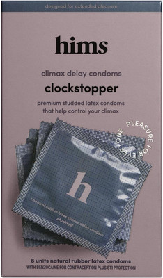 HIMS Clockstopper Climax Delay Condoms - Benzocaine 4.5% Desensitizing Lubricant