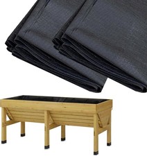 2 Pcs Fabric Liner for Large Veg Trough Planters Outdoor Raised Bed Liners Heavy