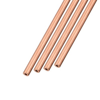 Copper Tube(3.5mm OD x 1mm Wall T x 300mm L) 4Pcs, Straight Tubing