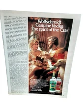 1982 Wolfschmidt Genuine Vodka Spirit of the Czar Print Ad