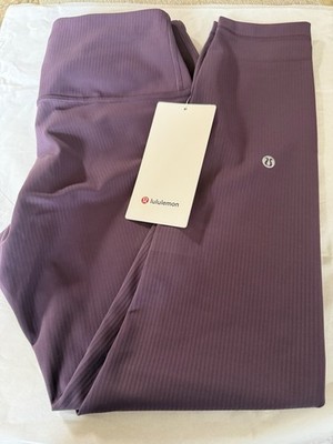 Lululemon Wunder Train Leggings Ribbed HR Purple Grape Thistle Size''6