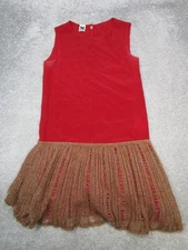 Missoni Dress Womens 10 Red Silk Blouson *