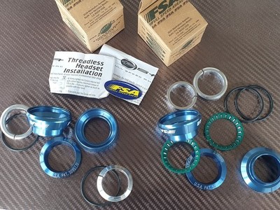 NOS (2x) FSA Orbit RD 1-1/8'' Headsets (unvollständig) blau (NEU) für Spenderteile