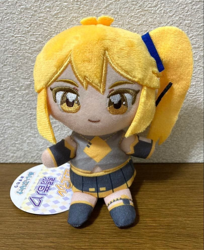 Akita Neru Yowane Haku Nuiprike Sitting Plush Doll Akita Neru 15cm