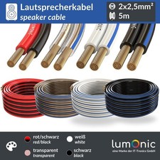 5m Lautsprecherkabel 2x 2,5mm² CCA HiFi Boxe...