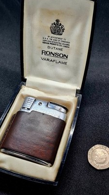 Ronson Varaflame Windmaster WM600 in brauner Büffeloptik. funktionstüchtig schön