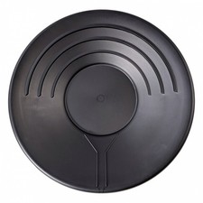 ASR Outdoor 14" Inch Black Riffled Gold Panning Pan for Mining Prospecting