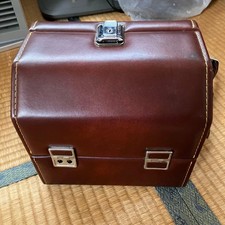 Genuine Nikon Vintage Hard Camera Case Brown Shoulder Bag Leather Style Japan