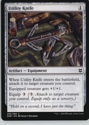 Utility Knife 256 Common Zendikar Rising Magic: The Gathering Near Mint