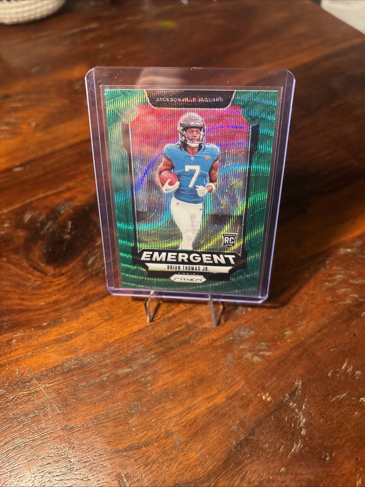 2024 Panini Prizm Brian Thomas JR #12 Emergent Green Wave Prizm (RC)
