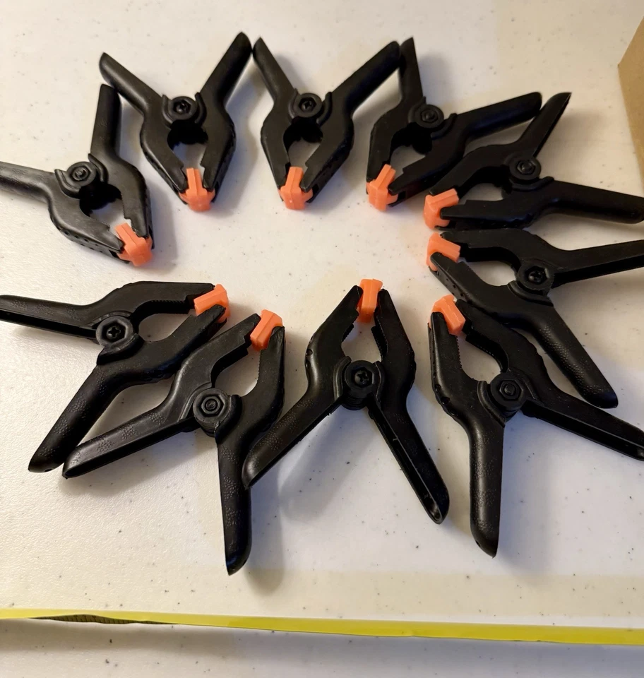 10 черных 3,5-дюймовых нейлоновых зажимов для муслиновой бумаги фона держателя фона - Изображение 2 из 3