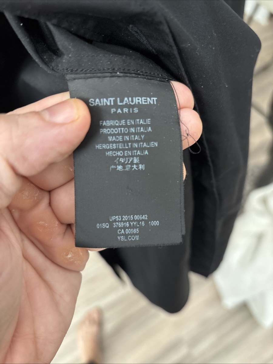 Saint Laurent Paris Dress Shirt Long Sleeve Mens Size 15.5-39