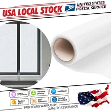 Frosted Glass Film Office Bedroom Bathroom Home Window Tint White Static Cling