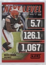 2021 Score Next Level Stats Red Nick Chubb #NL19 1e19