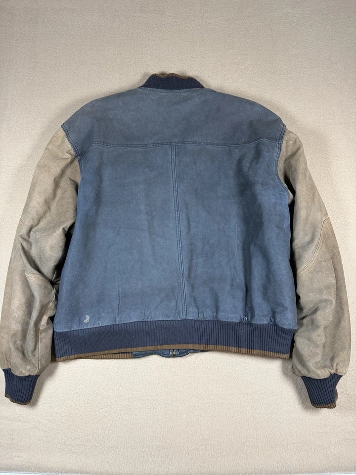 Chaqueta de bombardero de gamuza vintage de los 90 solo para miembros para hombre talla XL rara Foto 2 de 4