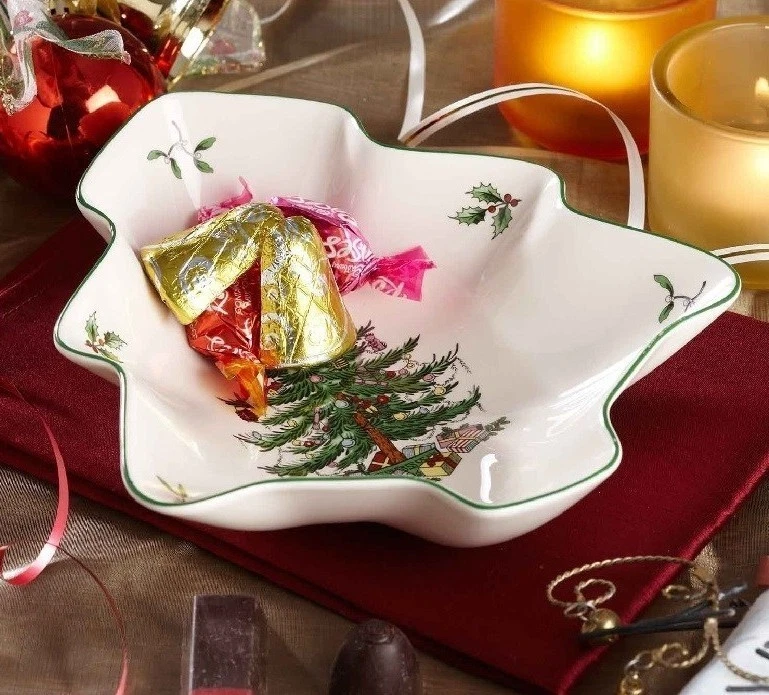 Plat de service en forme de sapin de Noël Spode grand plat assiette à... - Photo 2/4