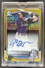 2025 Bowman Draft Max Belyeu Chrome Auto Gold Mojo Refractor 1st #/50 Rockies