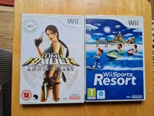 Nintendo Wii Bundle Of  Tomb Raider + Wiisports Resort Pre-owned