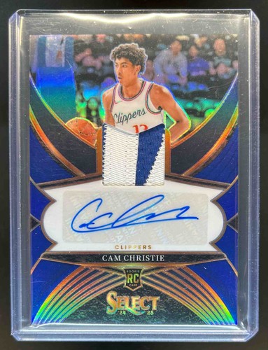2024-25 Select Cam Christie Rookie Jersey Auto RC Blue Prizm Rookie #9/49