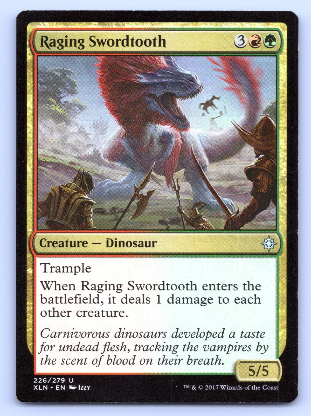 Raging Swordtooth 226 Uncommon Ixalan Magic: The Gathering Near Mint
