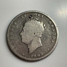 1825 Shilling George IV British Silver Coin