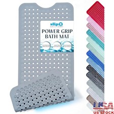 Non Slip Bath Mat Extra Long Power Grip Comfortable Vinyl Shower Safety Mat New
