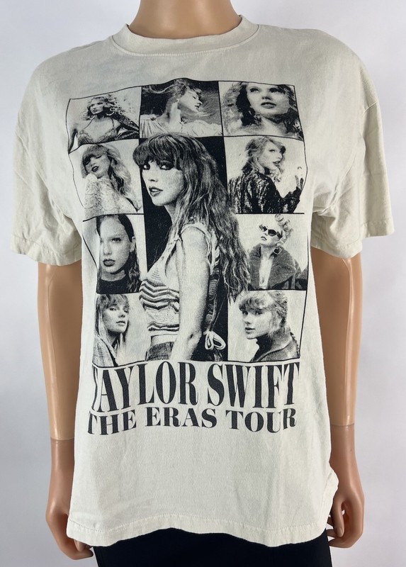 Taylor Swift The Eras Tour Official Merch T-Shirt Beige Size: Medium
