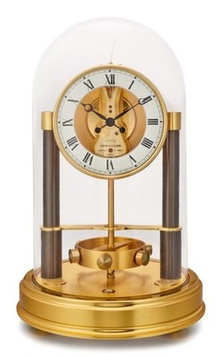 Jeager-LeCoultre Atmos 150th Anniversary Clock Gilt Brass Box & Glass Dome 