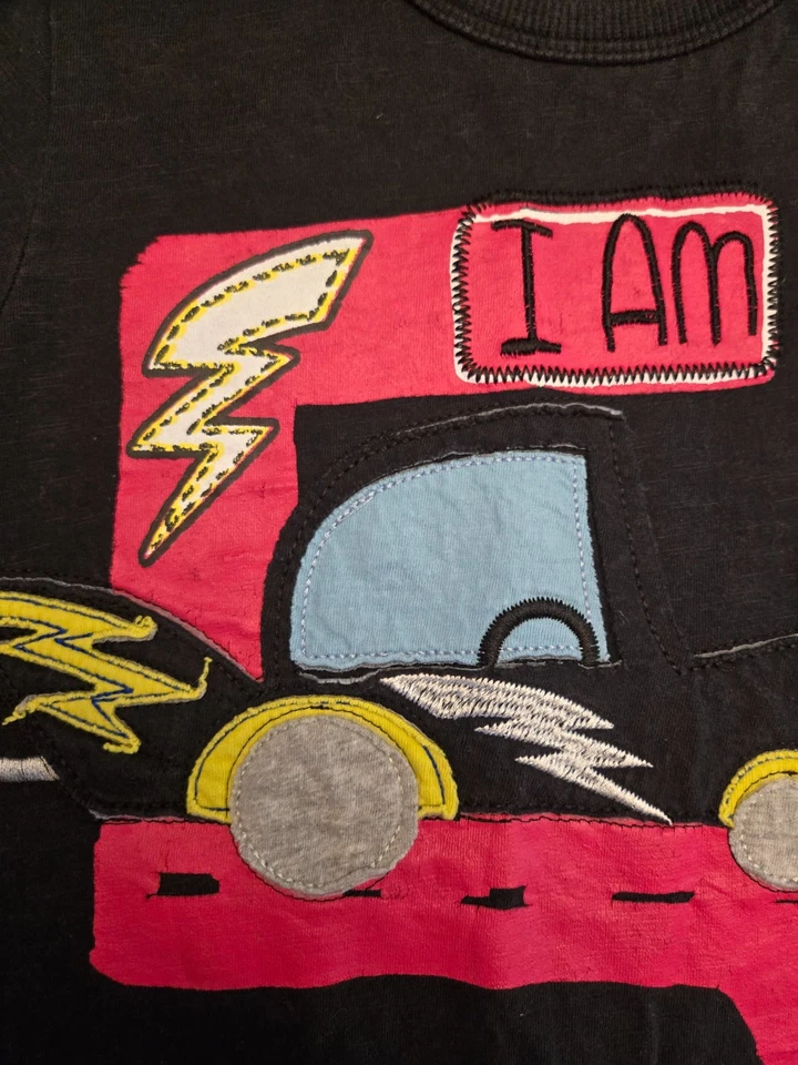 Next I am 5 black car birthday shirt - size 4-5. - Image 2 of 4