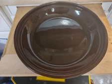 Longaberger Pottery Woven Tradition Chocolate Brown Grandma 9 Inch Pie Plate 